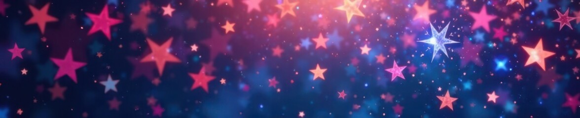 Twinkling starry confetti background with snowflakes and icicles, festive atmosphere,