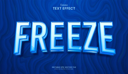 decorative freeze editable text effect design