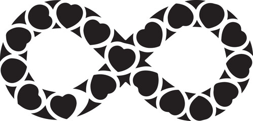 infinity love sign vector silhouette