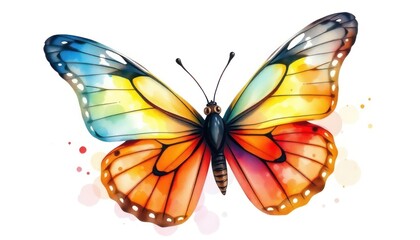 Vibrant Watercolor Butterfly (1)