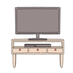 シンプルなテレビのイラスト