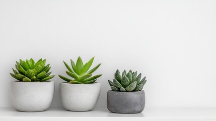 Fototapeta premium Stylish Succulent and Cactus Planters for Contemporary Home Decor