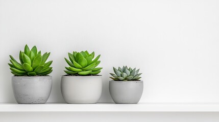 Fototapeta premium Stylish Succulent and Cactus Planters for Contemporary Home Decor