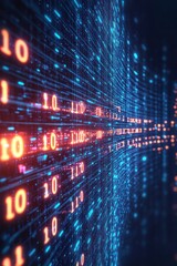 Obraz premium Abstract binary code background