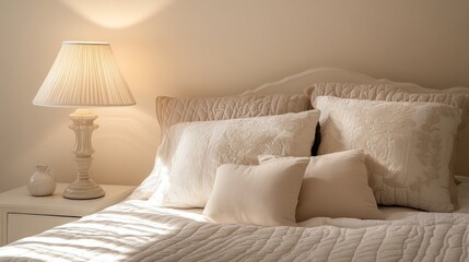 Cozy bedroom with soft lighting