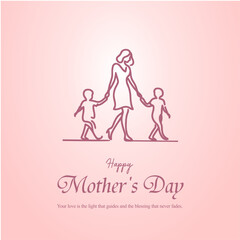 Happy Mothers Day Social Media Post Design for Heartfelt Wishes and Love

