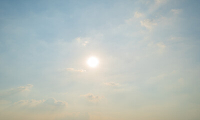 View of the sun with clouds and sky