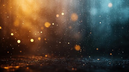 A captivating image showcasing the beauty of rain and sparkling lights, merging elements of water and reflections into a dramatic backdrop evoking emotions of awe and wonder.