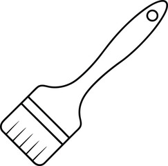 Paintbrush hand drawn icon illustration