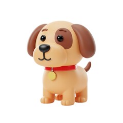 Fototapeta premium Cute puppy illustration pet cartoon animal design isolated on white background