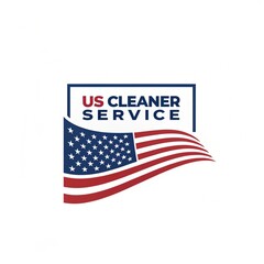 US CLEANER SERVICE LOGO TYPE IMAGE.