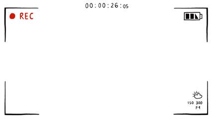 Video record frame overlay edit