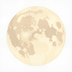 Full moon illustration against a soft background  