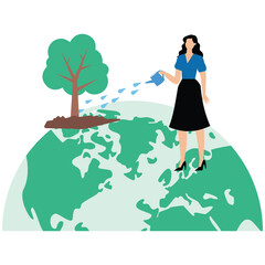 Concept of ecology awareness and sustainability