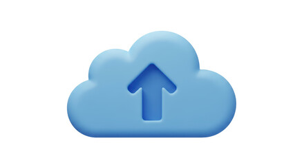 Isolated Cloud Upload Symbol