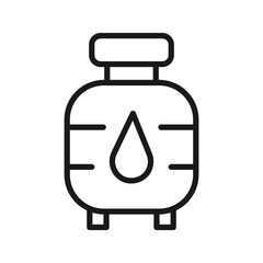 Water tank vector icon in line style. Simple and minimalist industrial and factory theme icons