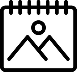 Picture image line icon