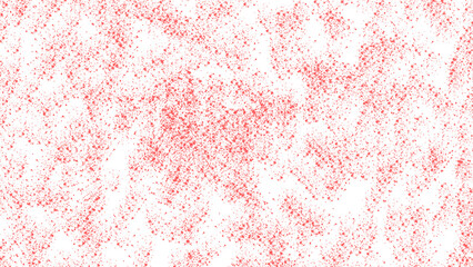 Red Spotted Abstract grunge distressed overlay isolated on transparent background.
