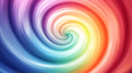 Obraz premium Vibrant Rainbow Spiral Abstract Background
