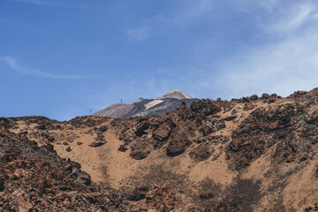 volcanic landscape in tenerife island lunar landscape moon huge rocks arid desert