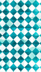 Vintage Seamless Pattern Texture - Blue Geometric Retro Fabric Design, Checkered Diamond Square Tile, Grunge Wallpaper Backdrop, Vector Illustration Art, Ornament Decoration, Colorful Cloth Tablecloth