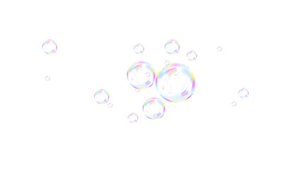 Transparent Soapy Bubbles PNG Overlay for Freshness, Bath, and Cleaning Visuals