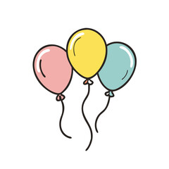 balloon decoration icon, balloon decoration vector illustration-simple illustration of balloon decoration, perfect for balloon decoration logos and icons
