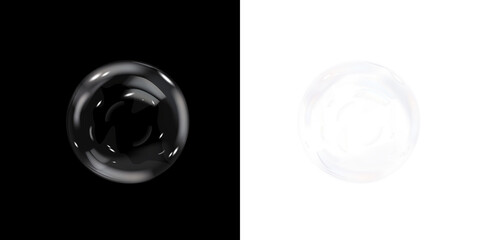 Colorful Transparent Bubbles PNG Effect for Playful, Clean, and Bright Concepts