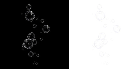 Transparent Soapy Bubbles PNG Overlay for Freshness, Bath, and Cleaning Visuals