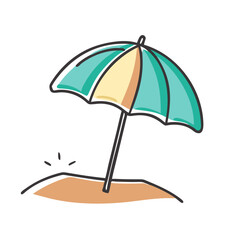 beach umbrella icon, beach umbrella vector illustration-simple illustration of beach umbrella, perfect for beach umbrella logos and icons
