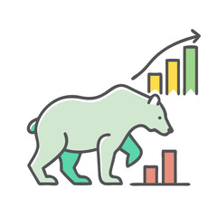 bear bear market icon, bear bear market vector illustration-simple illustration of bear bear market, perfect for bear bear market logos and icons