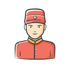 bellhop icon, bellhop vector illustration-simple illustration of bellhop, perfect for bellhop logos and icons