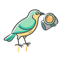 bird watching icon, bird watching vector illustration-simple illustration of bird watching, perfect for bird watching logos and icons