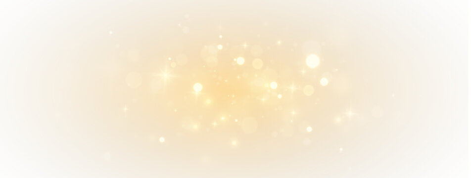 Golden Christmas sparkle with glowing glitter, festive flare, and magic particles. Transparent PNG vector for holiday card, bright background, or elegant winter celebration.