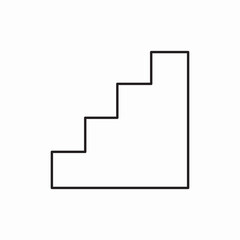 Career growth steps stairs icon vector sign