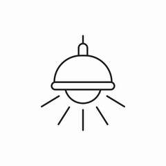 Ceiling lamp light fixture icon vector sign