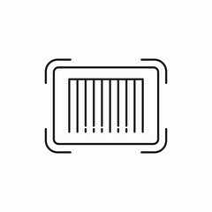 Barcode scanner shopping retail icon vector sign