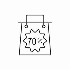 Discount sale shopping tag icon vector sign