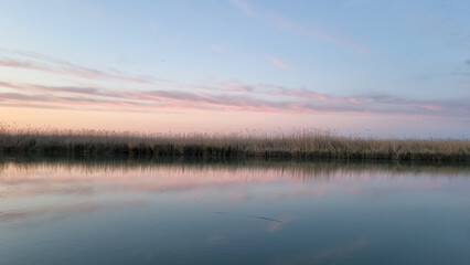 Beautiful morning river landscape. 