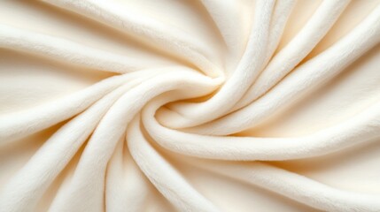 Obraz premium An artistic representation of soft white cloth with elegant folds, creating a beautiful flow that conveys a sense of tranquility and refined taste.