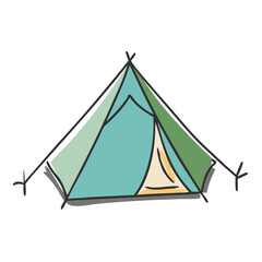 camping tent icon, camping tent vector illustration-simple illustration of camping tent, perfect for camping tent logos and icons