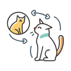 cat behavior icon, cat behavior vector illustration-simple illustration of cat behavior, perfect for cat behavior logos and icons