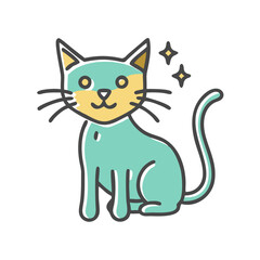 cat icon, cat vector illustration-simple illustration of cat, perfect for cat logos and icons
