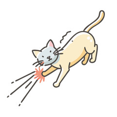 cat laser play icon, cat laser play vector illustration-simple illustration of cat laser play, perfect for cat laser play logos and icons