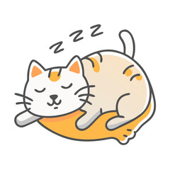 cat nap icon, cat nap vector illustration-simple illustration of cat nap, perfect for cat nap logos and icons
