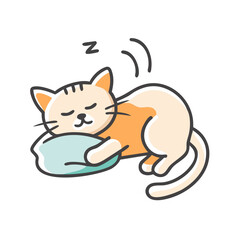 cat nap icon, cat nap vector illustration-simple illustration of cat nap, perfect for cat nap logos and icons