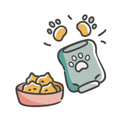 cat treats icon, cat treats vector illustration-simple illustration of cat treats, perfect for cat treats logos and icons