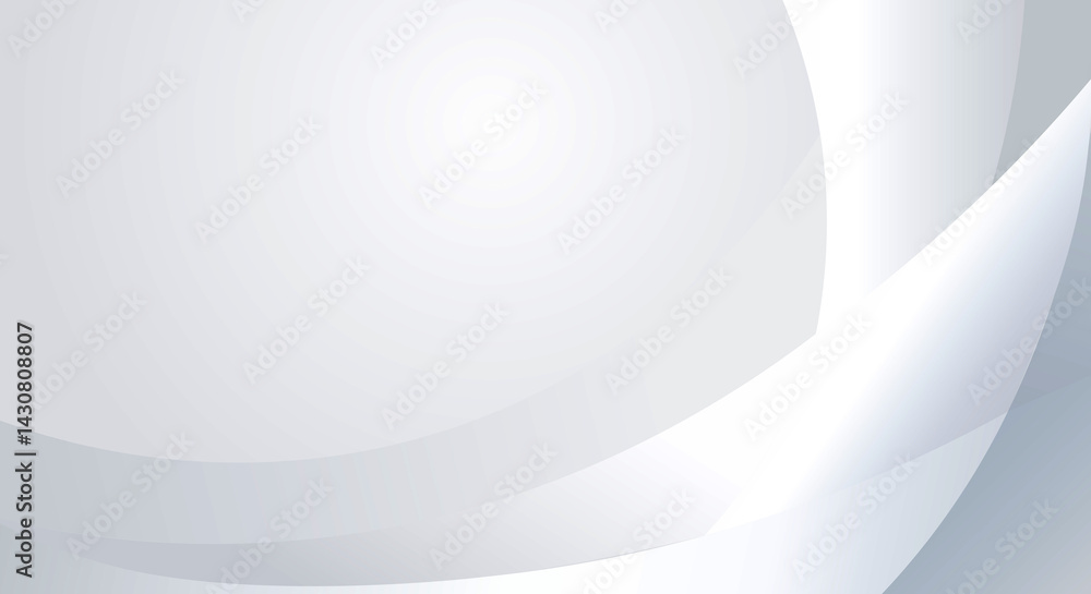 Wall mural modern abstract circles overlap with light and shadow against a background of white, gray and blue. 