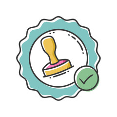 certified stamp icon, certified stamp vector illustration-simple illustration of certified stamp, perfect for certified stamp logos and icons