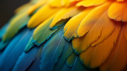 Obraz premium Stunning Macro of Vibrant Bird Feathers